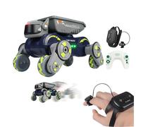 Voiture acrobatique avec détection de geste : jouet de voiture robot pour chien avec capteur de télécommande avancé, technologie interactive de détection de mouvement, effets sonores