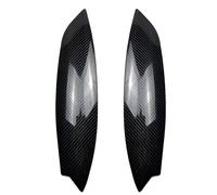 Voiture Aileron Latéraux Garniture Garniture de couverture de sourcil de phare extérieur Compatible avec la Golf 5 MK5 2005 2007(Carbon Look)