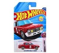 Voiture alfa romeo giulia ti super rouge sportive - hot wheels - echelle 1/64 collection retro classique - set jouet + carte Rouge