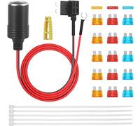 voiture allume-cigare prise 3.2ft extension fusible TAP Circuit adaptateur câble de connexion avec porte-fusible pour ATC (milieu) lame fusibles