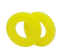 Voiture Amortisseurs Lot 2 Coussinets D'insonorisation Universels pour Automobile Amortisseur Montage Supérieur Tour, Bague en Caoutchouc Pièce Roulement D'amortisseur(Jaune)