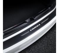 Voiture Arrière Protection des Pare Chocs pour OP-el B C D E F 2021 2020 2019 2018-2011, Anti Rayures Fibre Carbone Autocollant, Arrière Plaque de Seuil de Coffre Accessoires,Black