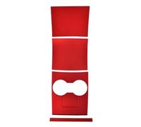 Voiture Autocollants 3 Pièces ABS Noir Panneau Commande Central Voiture Patch Protection Pour Tesla Pour Model 3 2017-2020 Pour Tesla Pour Model Y Accessoires Décoration Voiture Intérieur(Rouge)