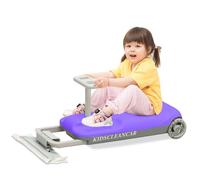 Voiture autoportée 12 V avec plaisir de nettoyage, kart de gokart 3 en 1, démarrage en douceur, 5 vitesses réglables, balai amovible, batterie rechargeable, capacité de 72,6 kg, intérieur et extérieur