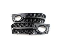 Voiture Avant Antibrouillard Calandre Pour A4 B8 S4 2008-2012 Cadre Phare Antibrouillard En Maille Modifiée Grille Inférieure Barre Noire Cadre Phare En Maille Inférieure Nid D'abeille