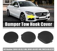 Voiture Avant Arriššre Pare-chocs Remorquage Crochet Couverture Capuchon pour Mazda 3 - 3 Pcs Noir