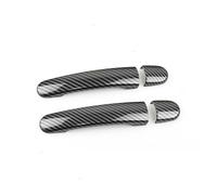 Voiture Avant Et Arrière Poignée Porte Extérieu Pour VW Pour Passat Pour Jetta Pour Bora Pour Golf Pour Lapin Pour Polo Pour Lupo Voiture Poignée Porte Extérieure Couvre Décor(Carbon Texture 3)