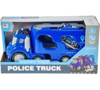 Voiture avec conteneur et 2 voitures légères de police