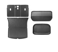 Voiture Bac Coffre pour Tesla pour Modèle Y 2021-2024 Coussin Protection Dossier Siège Arrière Tapis Coffre Anti-Coup Pied Accessoires D'intérieur Voiture(Trunk Mat 6pcs)
