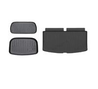 Voiture Bac Coffre pour Tesla pour Modèle Y L 2026 Coussin Protection Dossier Siège Arrière Tapis Coffre Anti-Coup Pied D'intérieur Voiture Doublure Chargement(Trunk Mats 3pc)