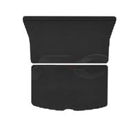 Voiture Bac Coffre pour Tesla pour Modèle Y pour Juniper 2025 Tapis Coffre Cuir Protection Dossier Siège Arrière Doublure Toutes Saisons Anti-Coup Pied Animaux Compagnie(Trunk Mat 2pcs)
