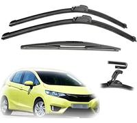 voiture Balais d'essuie-glace pour Jazz MK2 MK3 2009 2010 2011 2012 2013 2014 2015 2016 2017 2018 2019 2020, Essuie-glace ensemble de balais d'essuie-glace en résistant à l'usure anti-âge