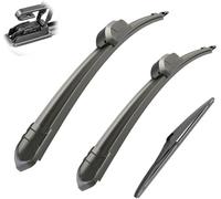 Voiture Balais d'essuie-Glaces pour Mitsubishi Mirage 2012-2017 21in+14in+12in, Avant et arrière Ensemble de balais d'essuie-Glace pour Pare-Brise Arrière Accessoire,L-B/Rhd