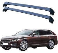 Voiture Barres de Toit pour Volvo V90 CC Kreuz Land 235 236 2016-2023, Porte Bagages Transversales Galerie, Galerie de Toit pour Vacances Voyages