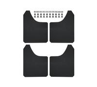 Voiture Bavette Garde Garde-boue Effet Fiber De Carbone Garde-boue Garde-boue De Voiture Couverture Évasées Avec Matériel Universel Avant Arrière Accessoires Rouges Voiture Garde-Boue(Black - 4pcs)