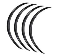 Voiture Bavettes 73cm 29" Passage Roue En Fibre Carbone Élargisseurs D'ailes Garniture Bandes Protection Lèvres Garde-boue Autocollants Universels Bavettes garde-boue(4pieces black)