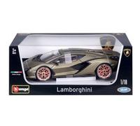 Voiture Bburago 1/18 Lamborghini Sian Hybride Blanc et Noir G