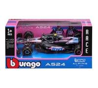 Voiture Bburago Alpine F1 Bahrain 2024 A524 avec Pilote Gasly Multicolore E