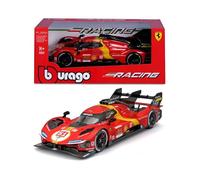 Bburago - Ferrari 499P 24H Le Mans Champion 2024#50, Voiture Diecast 1:24, Réplique Détaillée avec Portes Ouvrables, Licence Ferrari, Âge Recommandé 14+ Ans