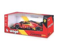 BBurago Voiture miniature Ferrari 499P Champion Le Mans 2024 n°50 1:18, portes ouvrantes