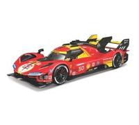 Bburago Ferrari Racing 499P LE MANS HYPERCAR(2024) AF CORSE #50-1:24 - Réplique de voiture de course de collection incroyablement détaillée