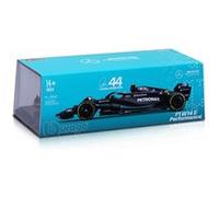 Véhicule Bburago MB AMG W14 E Performance avec casque Hamilton