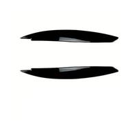 Voiture Becquet Lèvre Avant pour BMW Série 1 E81 E82 E87 E88 2004-2013 Sourcils Phare Avant Paire Paupières Maléfiques Couvre-phares Garniture(Noir Brillant)