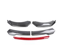 Voiture Becquets Avant Pare pour Jaguar F-Type Pare-Chocs Avant Voiture Inférieur Spolier Lèvre Menton Diffuseur Séparateur Air Dam Kit Protecteur Garde Couvre(Carbon Fiber Red)