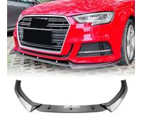 Voiture Becquets Avant pour Audi A3 S3 8V Sline 2017-2020,Becquet Diffuseur Spoiler Séparateur Diffuseur Ensemble Kit.,B/Carbon Fiber Look