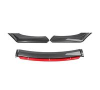 Voiture Becquets Avant pour BMW iX2 (U10) 2023 2024 2025, Spoiler Pare Choc Lame Séparateur Diffuseur Extérieur Aileron de Lèvre de Pare Chocs ABS,F-Carbon Fiber Red