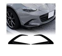 Voiture Becquets Avant pour Mazda pour MX-5 pour MX5 ND pour Miata 2016-2025 Cadre D'admission Canards Spoiler Splitter Kit Pare-Chocs Avant Si Garnitures D'aération(2X Gloss Black-C)