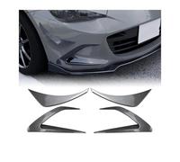 Voiture Becquets Avant pour Mazda pour MX-5 pour MX5 ND pour Miata 2016-2025 Cadre D'admission Canards Spoiler Splitter Kit Pare-Chocs Avant Si Garnitures D'aération(4X Carbon Look-A)