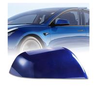 Voiture boîtier rétroviseur Couvercle De Rétroviseur Latéral Voiture pour Tesla pour Modèle 3 2017 2018 2019 2020 2021 2022 Gauche Droite Noir Brillant Bleu rétroviseur Porte boîtier(1x Blue-Right)