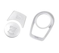Voiture Bouton autocollant Compatible Avec BMW Pour X1 X2 F47 F48 2016 2017 2018 2019 2020 2021 2022 Intérieur De Voiture START STOP Bouton Moteur Couvercle Garniture Anneau Autocollant(color1)