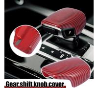 Voiture Bouton changement Vitesse Bouton Couvercle Autocollant Garniture Carbone Fibre Motif Rouge