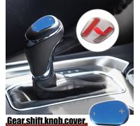 Voiture Bouton changement Vitesse Bouton Couvercle Autocollant Garniture Inox Acier Bleu
