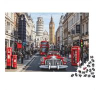 Voiture Bus Rue 1000 Pièces Mini Puzzle pour Adolescents Carton Recyclé