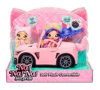 Na Na Na Surprise Peluche Cabriolet-Pink, Kitty Rose sur le Thème du Chat-Compatible avec toutes les Poupées Surprise Na-À partir de 3 Ans-Voiture Douce pour Filles