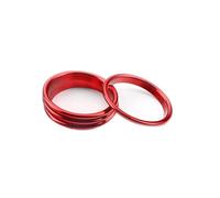 voiture Cache aération Accessoires Style Intérieur Voiture Tableau Bord Sortie D'air AC Anneau Décoration Intérieure Compatible Avec A1 2014 2015 2016 2017(Red)