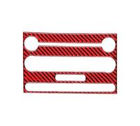 voiture Cache Moulures intérieures Pour Ford Pour Mustang GT 2005-2009 S197 Autocollant Couverture Cadre Garniture Panneau CD Console Centrale Intérieure Fiber Carbone(Style A(red))