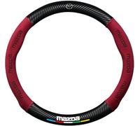 Voiture Caches de Volant pour MazdaSpeed3 2007-2009 2010-2013 Antidérapant et Durable Volant Antidérapant Housse de Volant de Voiture avec Logo Look Sportif,Red