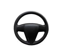 Voiture Caches Volant Housse Volant en Cuir Microfibre pour Mazda 3 5 2011-2013 pour Axela 2008-2013 CX-7 2010-2016(Black)