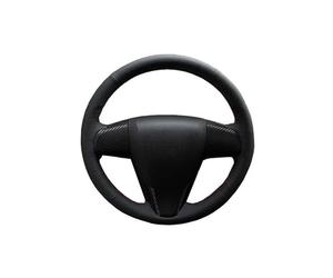 Voiture Caches Volant Housse Volant en Cuir Microfibre pour Mazda 3 5 2011-2013 pour Axela 2008-2013 CX-7 2010-2016(Rouge)