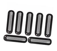 voiture Calandre Pièces Calandre Avant En Maille 7 Pièces Pour Jeep Pour Wrangler JK 2 Portes Et Unlimited 4 Portes 2007-2018 D'admission Avant Grille