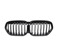 voiture Calandre Pièces Calandres Avant Style Course Double Ligne Pour BMW Pour X1 F48 LCI 2020-2022 Calandres Supérieures Style Diamants Noirs D'admission Avant Grille(Single-Glossy Black)
