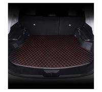 Voiture Cargaison Tapis Tapis De Coffre Arrière en Cuir Synthétique 1 Pièce pour Land pour Rover pour Range pour Rover pour Sport 2010-2013 Tapis Protection Coffre(Noir Rouge)