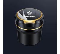 Voiture Cendriers pour Suzuki Vitara S-cross WagonR SX4 Swift Car Détachées Anti Odeur Extinguible Sans Fumée Avec Couvercle With LED Lumière Ashtray,8 * 9-Goldstyle