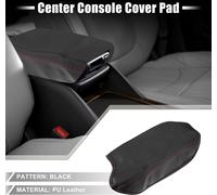 Voiture Centre Console Tampon Accoudoir Siège Boîte Couverture Noir Rouge Points