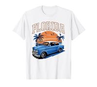 Voiture classique Florida Sunset Palms Retro Vibe T-Shirt