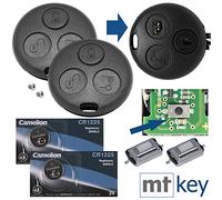 Voiture Clé Télécommande Radio 2 x Boîtier + 2 x mikrotaster + 2 x Piles CR1225 - + 2 x vis pour Smart